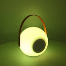 Lampada 12 Led Multicolor Ø20x20 cm Bluethoot in Polietilene Bianca