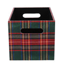Set 3 Cassetti in similpelle design scozzese rettangolare