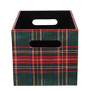 Set 3 Cassetti in similpelle design scozzese rettangolare