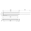 Porta Asciugamani Estraibile 2 Bracci 44 cm in Alluminio Emuca Bianco