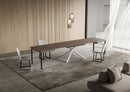 Tavolo Allungabile 140/400x90 cm Niket Tortora Gambe Bianche      