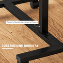 Tavolino da Divano Porta PC a Forma di C 57x40x67,5-101 cm con Piano Inclinabile in Melamina Nero  