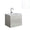 Mobile Lavatoio Sospeso Vasca Zeus in MineralMarmo Apertura a Cassettone 60x48x50 cm Bianco Latte