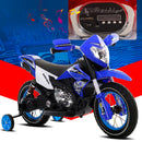 Moto Motocicletta Elettrica per Bambini 6V Kidfun Motocross Blu