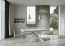 Tavolo Allungabile 160-264x90x77 cm Volantis Premium Bianco Frassino Telaio Bianco 