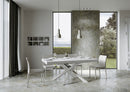 Tavolo Allungabile 160-264x90x77 cm Volantis Bianco Frassino Telaio Bianco 