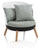 Poltroncina Imbottita 70x81x72 cm in Microfibra Verde