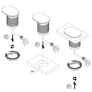 Multipresa da Incasso 1 Presa 1 USB da Scrivania in Acciaio e Plastica Emuca