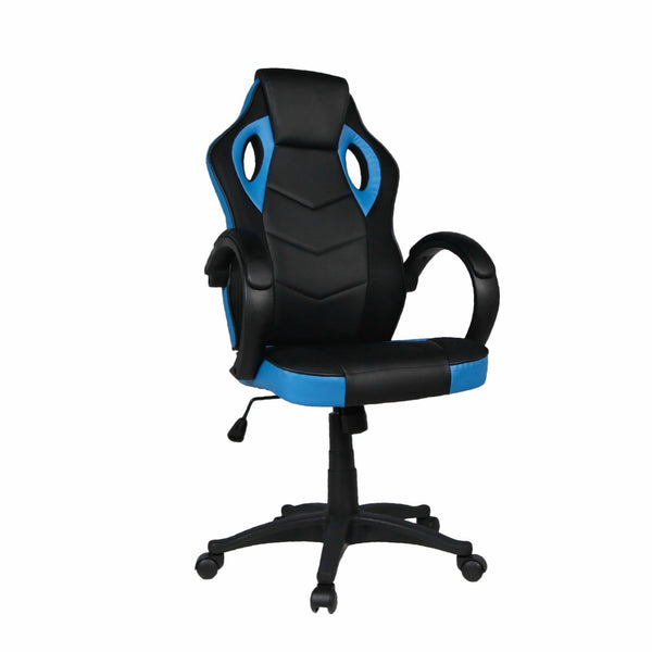 sconto Sedia da Gaming Ergonomica 59x110/120x65 cm in Similpelle Nero/Blu