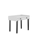 Scrivania con Cassetto 81,4x61,8x100 cm in MDF Sponge Bianco e Nero