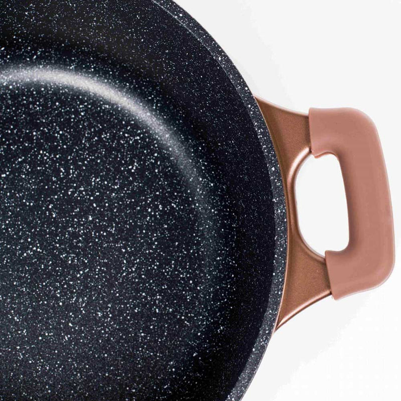 Batteria di Pentole 14 Pezzi in Pietra Antiaderente Induzione Rame