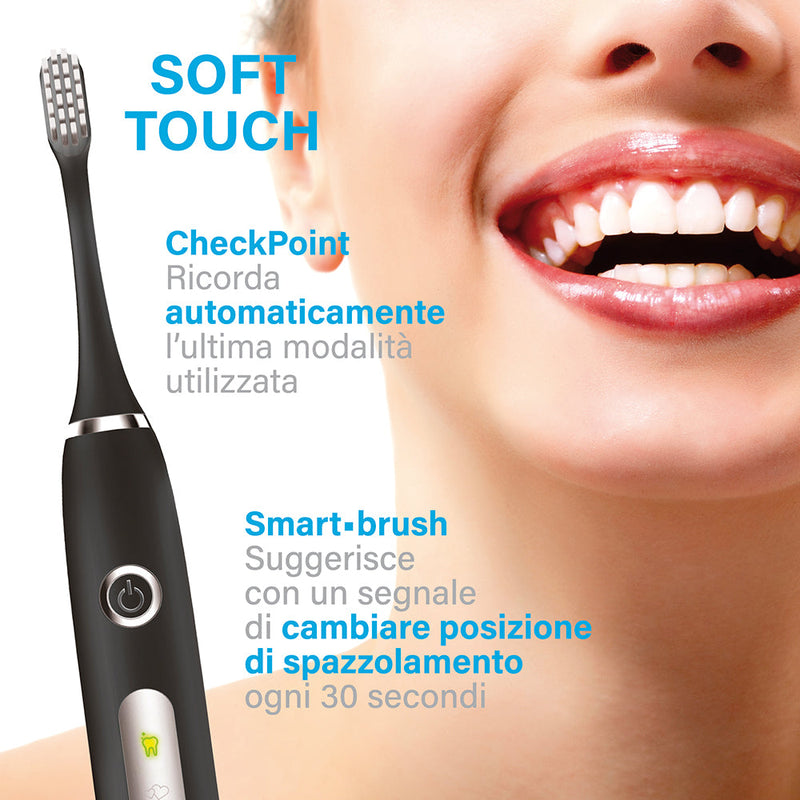 Spazzolino Sonico Elettrico Ricaricabile Kooper Identity Bianco