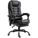 Sedia Poltrona Massaggiante da Ufficio 67x79x111-121 cm con 7 Punti Vibranti Nero