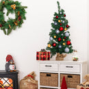 Mini Albero di Natale Artificiale H120 cm con Base Juta XMas Verde