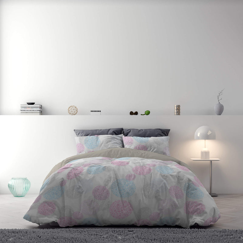 Copripiumino con Stampa sul Sacco e Federe Doubleface Molecole