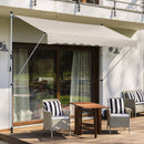 Tenda da Sole Avvolgibile 4x1,2m Autoportante Bianca