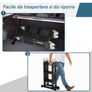 Scala Pieghevole 370x61x11 cm in Alluminio Nera