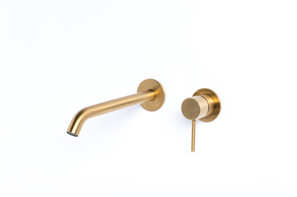 sconto Rubinetto Miscelatore Monocomando a Parete Lavabo Oro Tevere