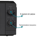Forno a Microonde 20 Litri 6 Livelli Potenza 700 W Funzione Scongelamento Nero      