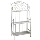 Scaffale per Piante in Ferro 3 Piani 60x30H120cm Portofino Bianco
