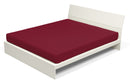 Lenzuolo Sotto con Angoli ed Elastico Tinta Unita Bordeaux