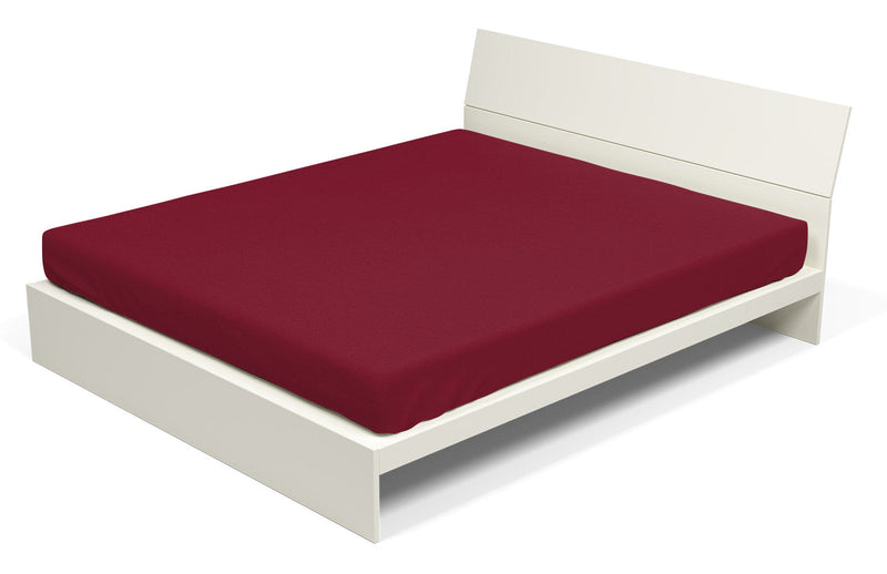 Lenzuolo Sotto con Angoli ed Elastico Tinta Unita Bordeaux