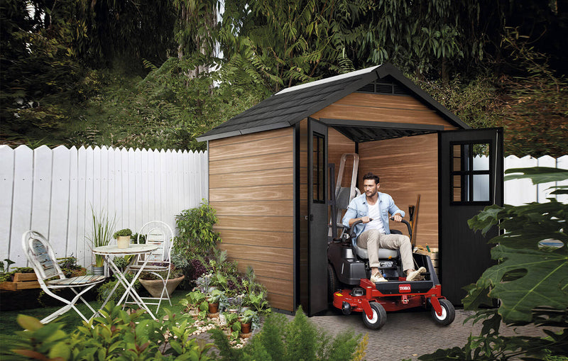 Casetta da Giardino Porta Attrezzi 228x223,5x252 cmin Evotech+ Keter Newton 757 Marrone