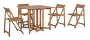 Set Tavolo e 4 Sedie Pieghevoli da Giardino Noemi