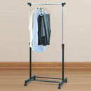 Stender Appendiabiti Singolo 88x43x170 cm in Metallo e Plastica Nero
