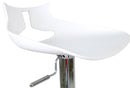 Sgabello con  Alzata a Gas e Seduta Girevole in Polipropilene Vandi Bianco