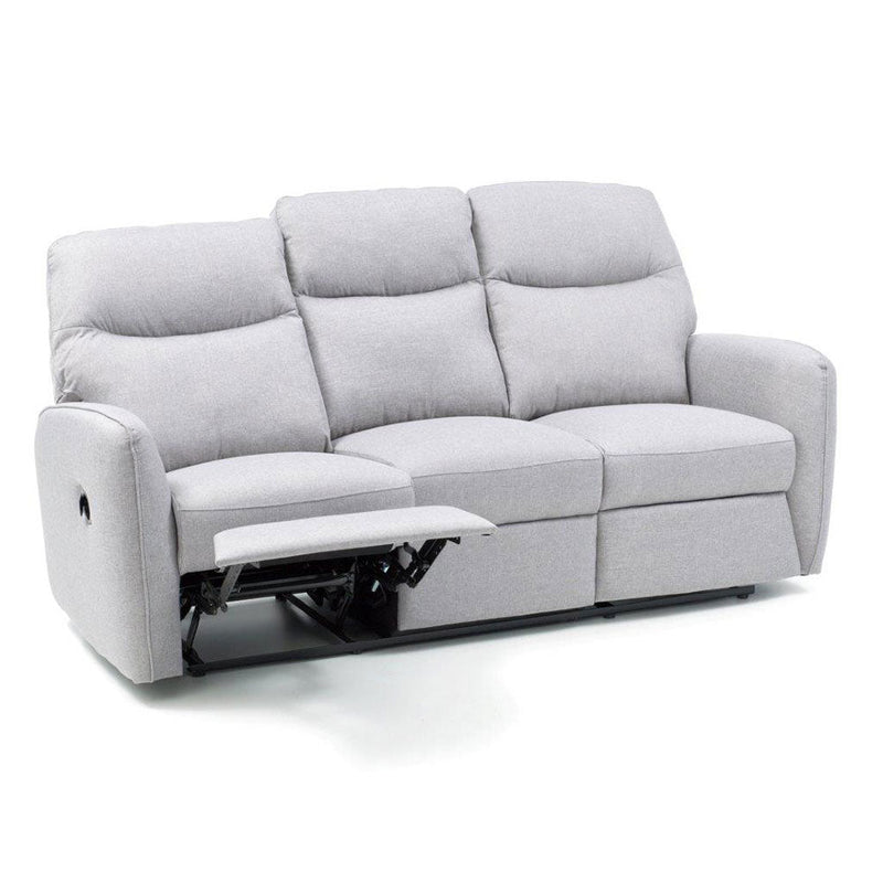 Divano 3 Posti Reclinabile Manuale in Tessuto Kube Grigio