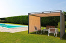 Pergola da Giardino 3x3m in Acciaio Maine Nero e Beige