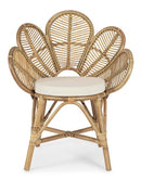 Sedia con Braccioli con Cuscini Flores Naturale in Fibre Naturali