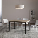 Tavolo Allungabile 120/380x90 cm Everyday Tortora Gambe Antracite      