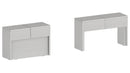 Set 2 Panche Allungabili 66/290x25x45 cm Pratika Singola A e B Larice Bianco  
