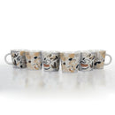 Set 6 Tazzine da Caffè Ø5,8x5,8 cm in Bone China VdE Tivoli 1996 Face to grey