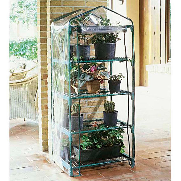 Serra da Giardino in Acciaio 4 Ripiani con Telo Rama Azalea Verde online