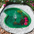 Laghetto Artificiale da Giardino 110x78x28 cm in Polietilene 90 Litri Verde