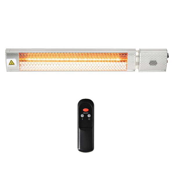 sconto Stufa Elettrica da Parete per Esterno 67,5x10,5x7 cm 2000W Grigia