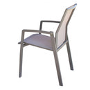 Poltrona Maili Impilabile 57x61x89 h cm in Alluminio Taupe