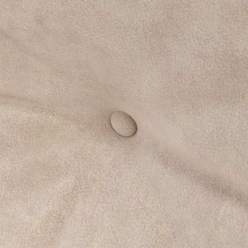 Divano Letto 3 in 1 con Schienale Regolabile e 2 Cuscini 102x73x81 cm in Tessuto Effetto Velluto Beige      