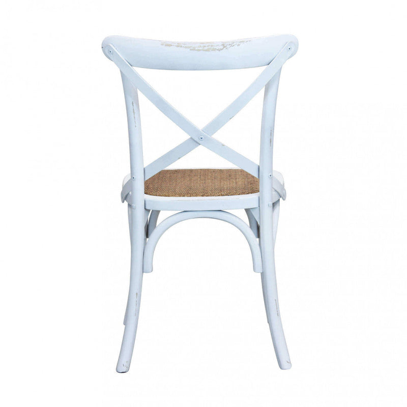 Sedia Cross 46x42x87 cm  in Legno Bianco