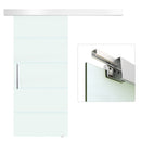 Porta Scorrevole Vetrata 90x205 cm Temperata Smerigliata 