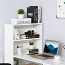 Scrivania da Ufficio con Libreria in Legno Bianco 120x55x120 cm 