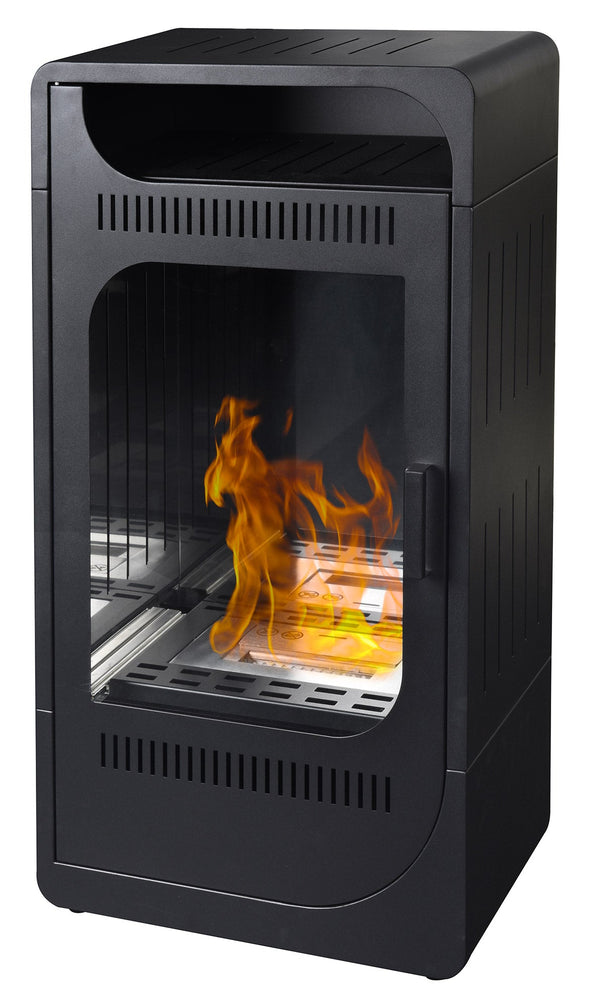 Stufa a Bioetanolo da Interno 94,5x50x32 cm 3,5kW Fiammetta Ventilata Nera prezzo