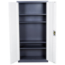 Armadio Portadocumenti da Ufficio in Acciaio Laminato Bianco 90x40x180 cm 