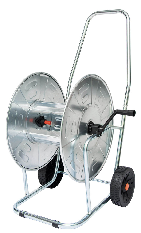 Carrello Avvolgitubo Manuale con Ruote 80 mt Tubo Ø3/4” in Acciaio Zincato Grigio Agrati online