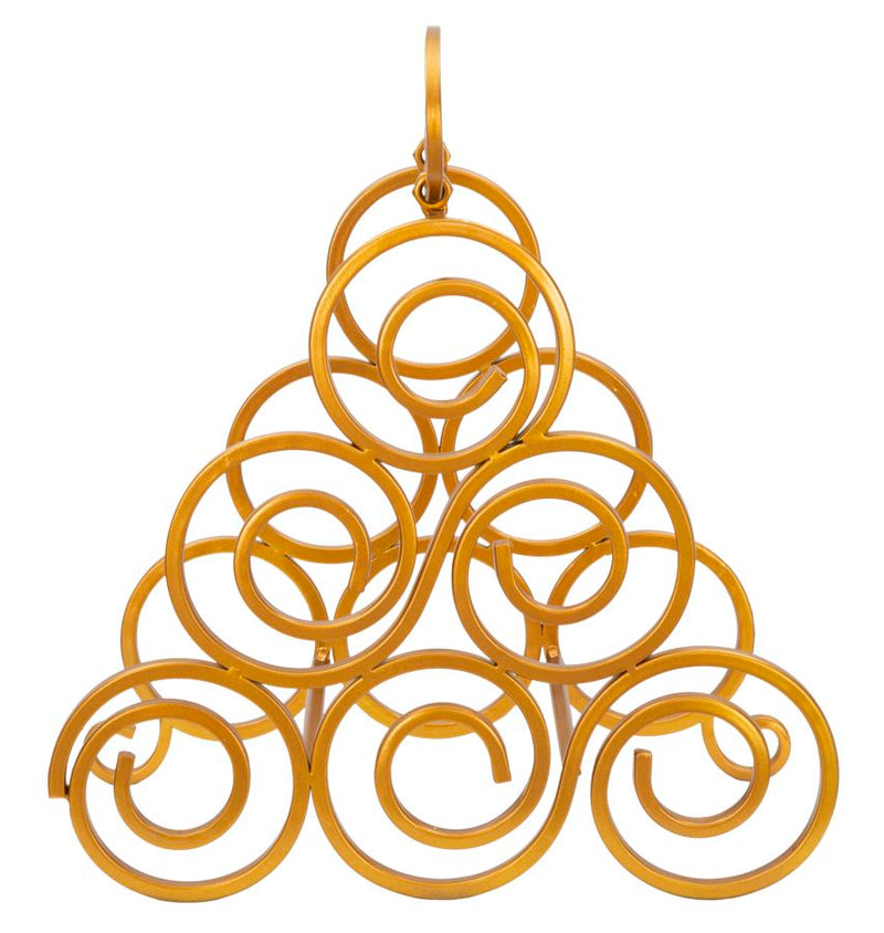 Porta Bottiglie Glam Ring 6 Posti 36x17,5x33,5 cm in Ferro Oro