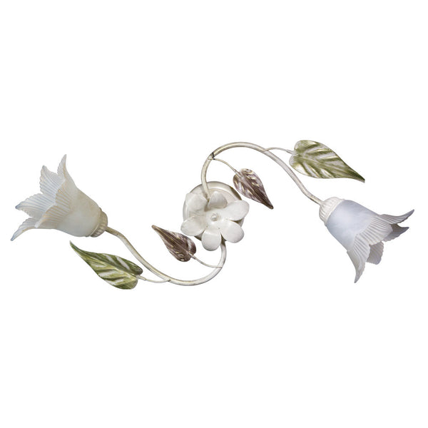 online Plafoniera 2xE14 Montatura Anticata Vetro Paglierino E-Energy Arianna