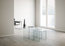 Tavolino in Vetro Modulabile Nest Trasparente 